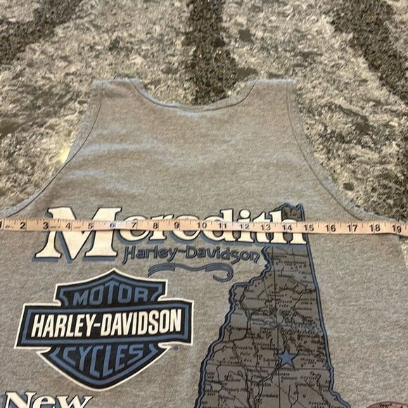 Vintage 2003 Harley Davidson, Meredith, NH gray tank top T-shirt M - Picture 8 of 9